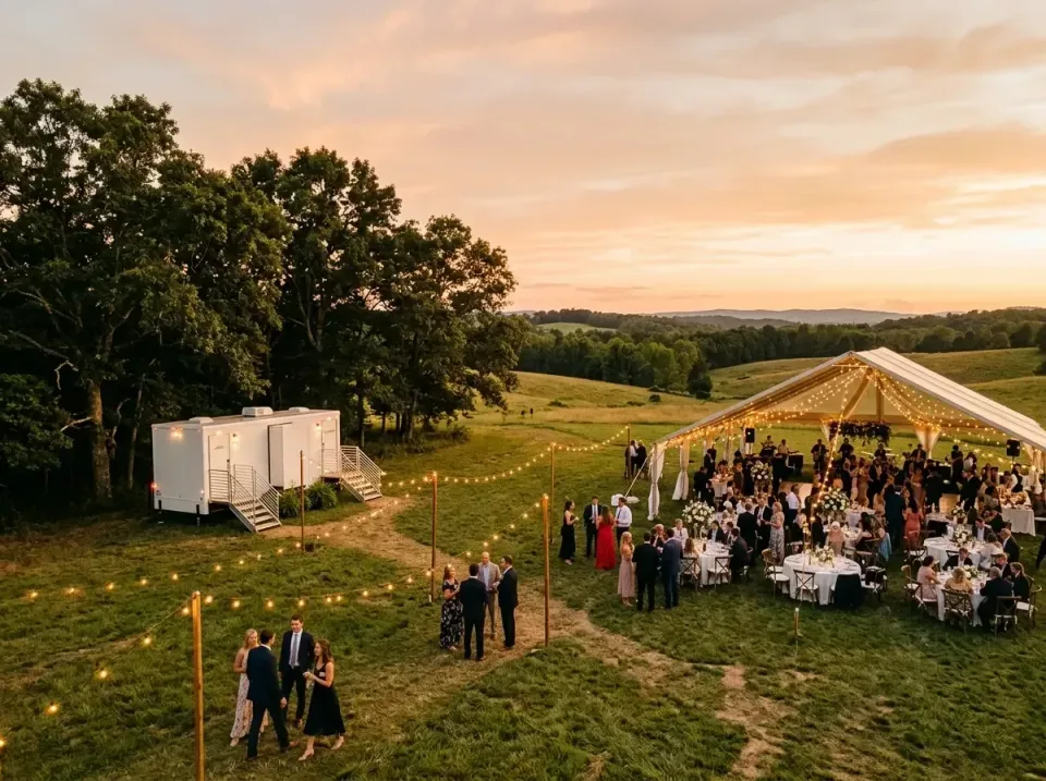 Restroom Trailer — Outdoor Wedding Restroom Trailer — Outdoor Wedding
